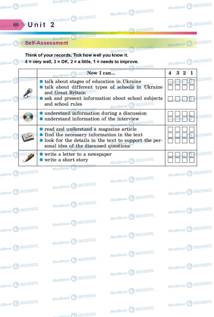 Підручники Англійська мова 8 клас сторінка 60