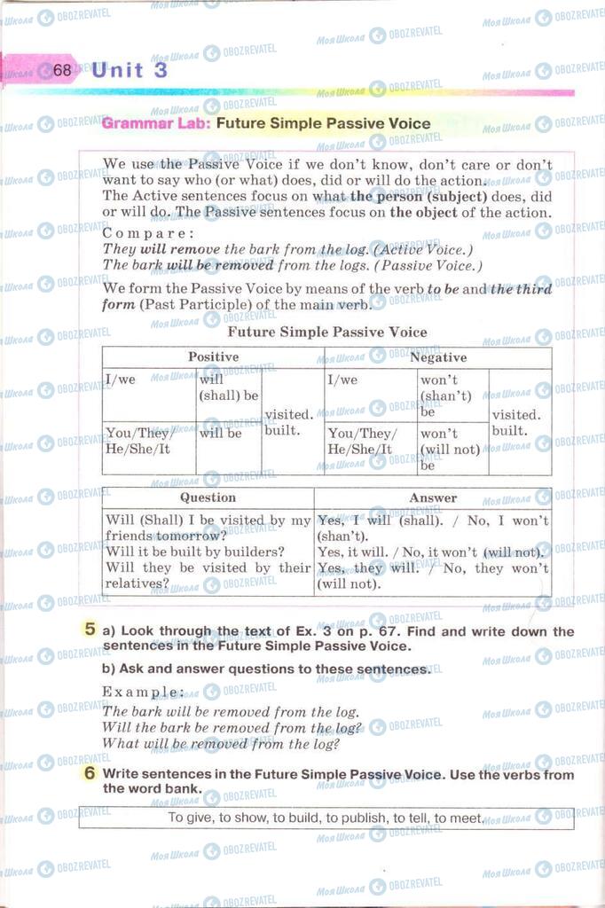 Підручники Англійська мова 8 клас сторінка 68