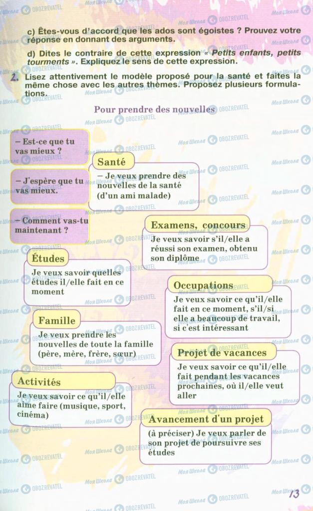 Учебники Французский язык 10 класс страница 13