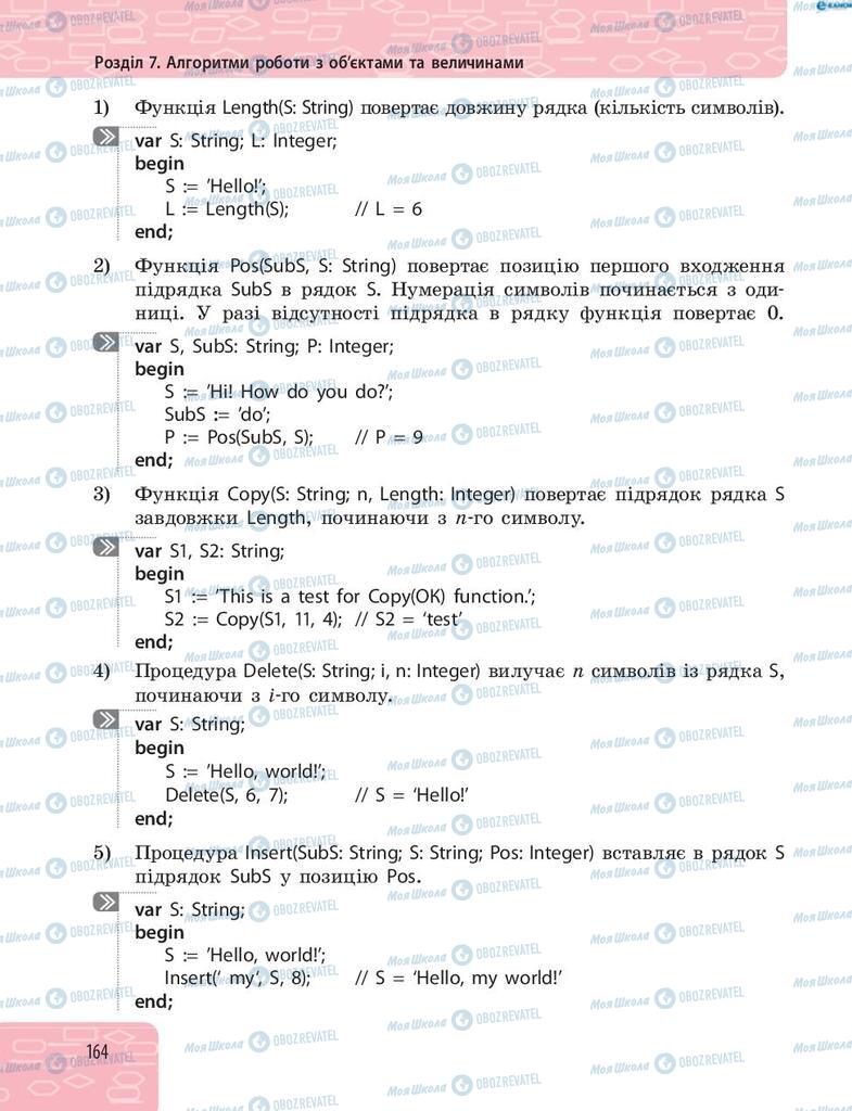 Підручники Інформатика 8 клас сторінка 164