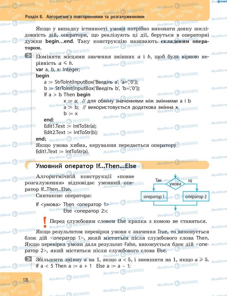 Підручники Інформатика 8 клас сторінка 176