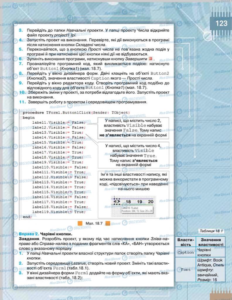 Підручники Інформатика 8 клас сторінка 123