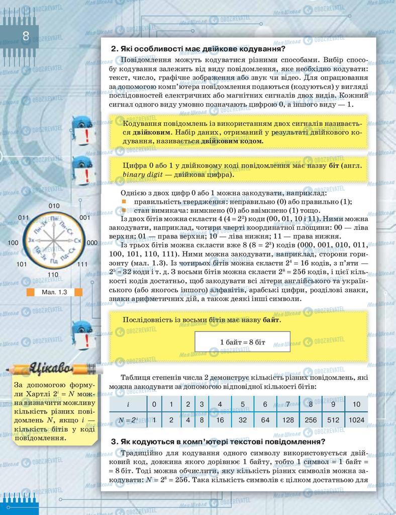 Підручники Інформатика 8 клас сторінка 8