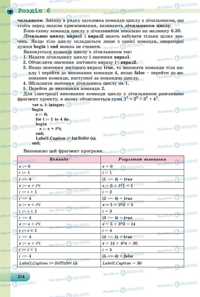 Учебники Информатика 8 класс страница 214