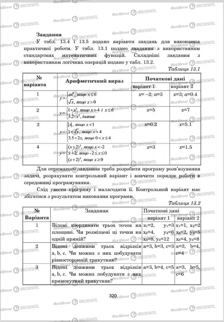 Учебники Информатика 8 класс страница 320