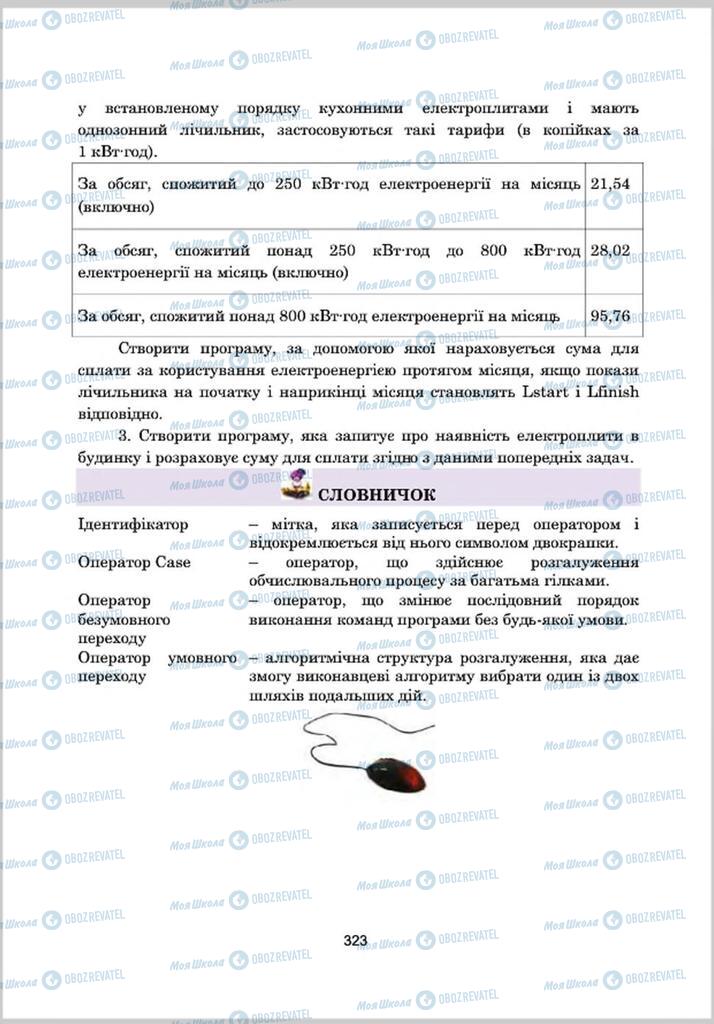 Учебники Информатика 8 класс страница 323