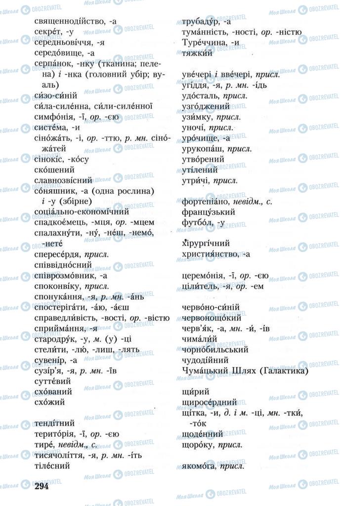Підручники Українська мова 8 клас сторінка 294