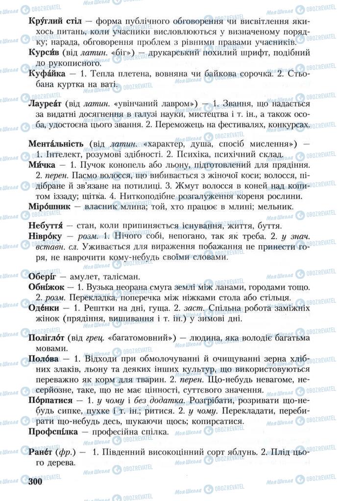 Підручники Українська мова 8 клас сторінка 300