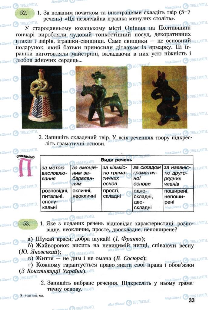 Підручники Українська мова 8 клас сторінка  33