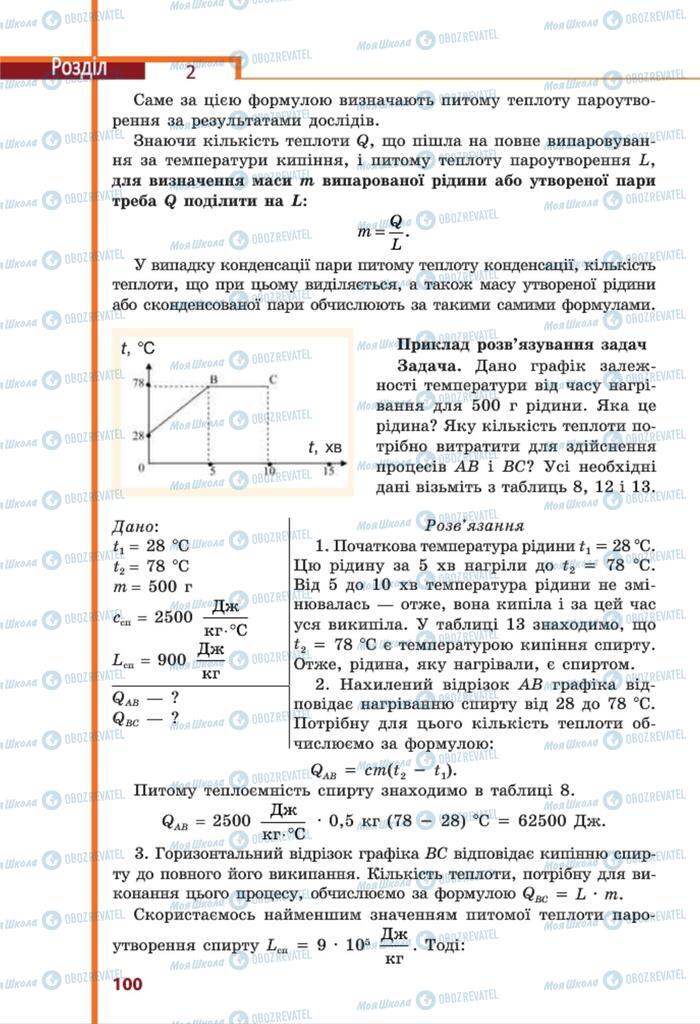 Підручники Фізика 8 клас сторінка 100