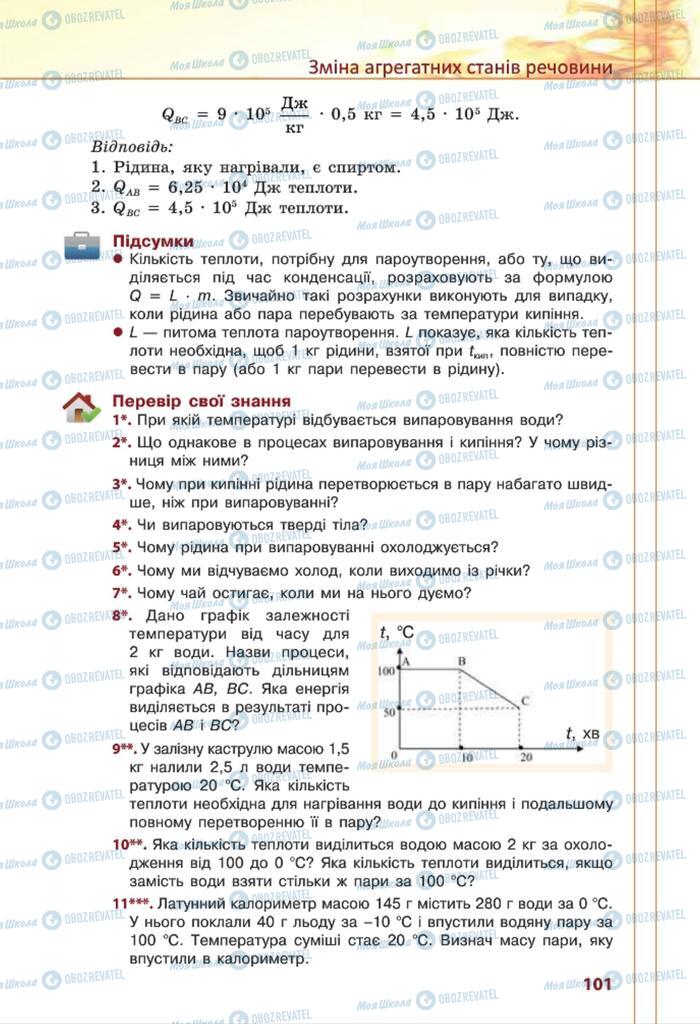 Підручники Фізика 8 клас сторінка 101