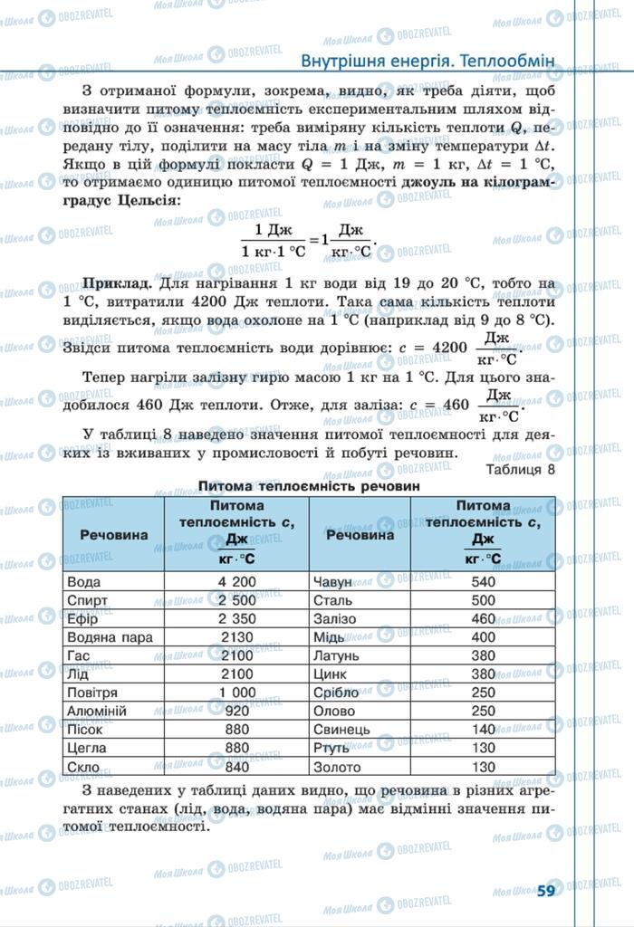 Підручники Фізика 8 клас сторінка 59