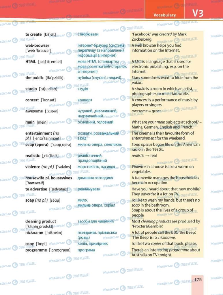 Підручники Англійська мова 8 клас сторінка 175