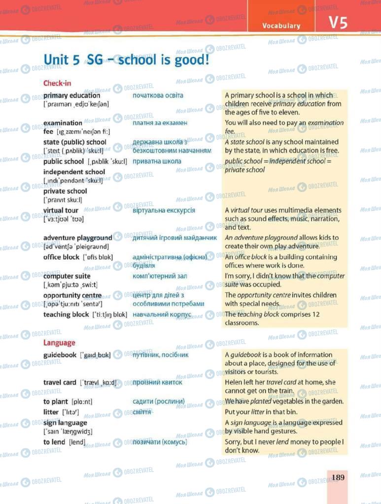 Підручники Англійська мова 8 клас сторінка 189