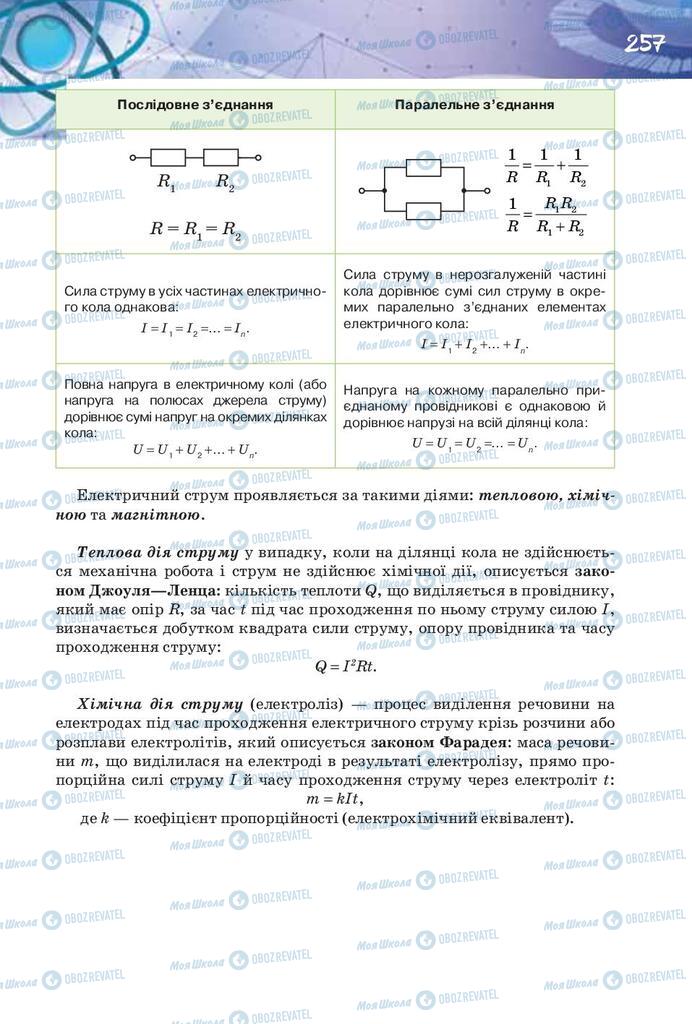 Підручники Фізика 8 клас сторінка 257