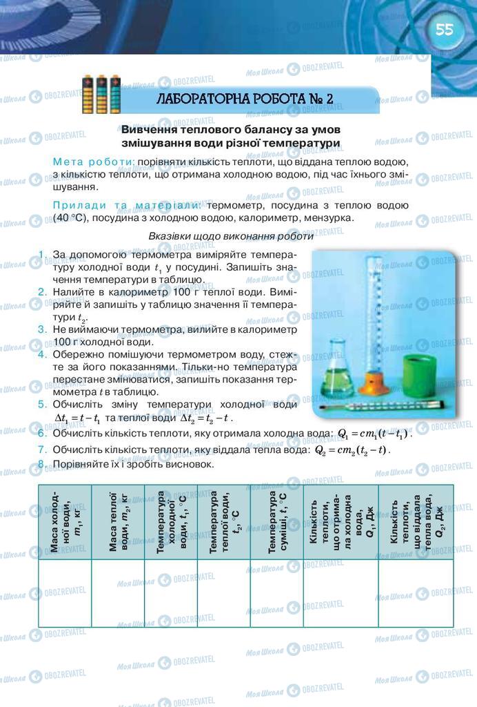 Підручники Фізика 8 клас сторінка  55