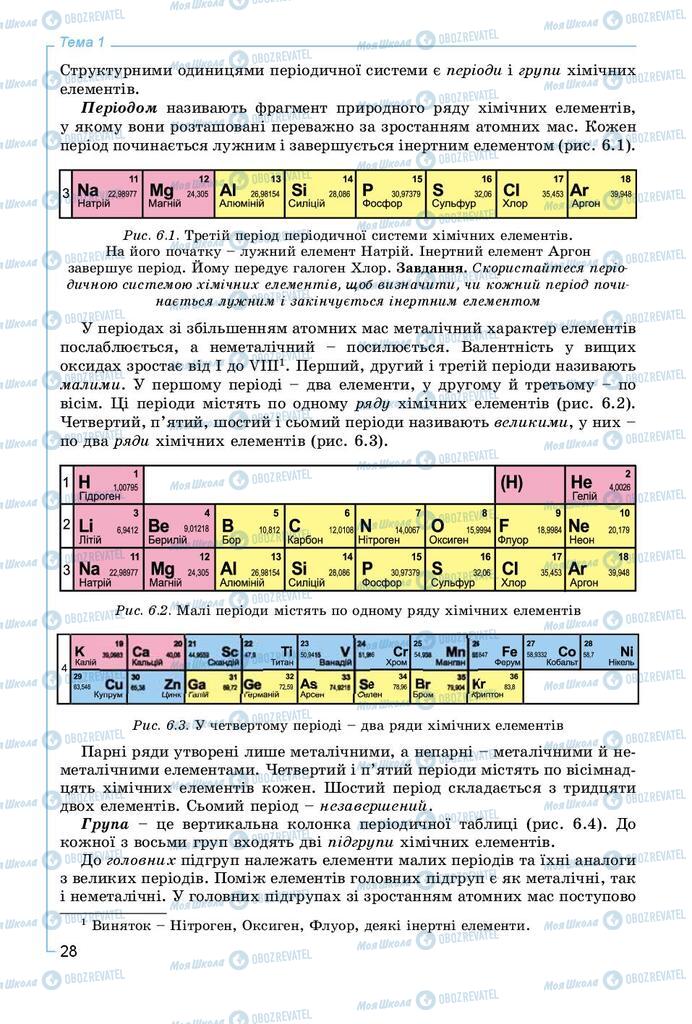 Підручники Хімія 8 клас сторінка 28