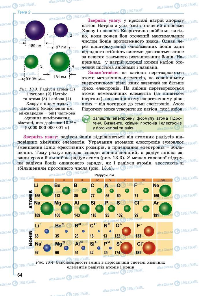 Підручники Хімія 8 клас сторінка 64