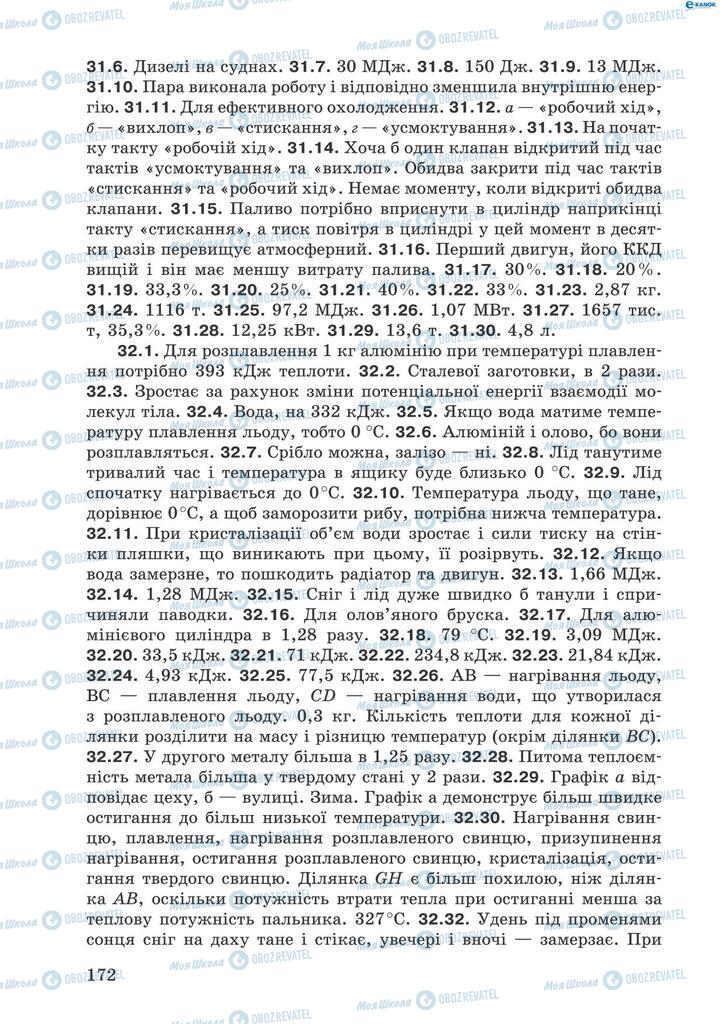 Підручники Фізика 8 клас сторінка 172