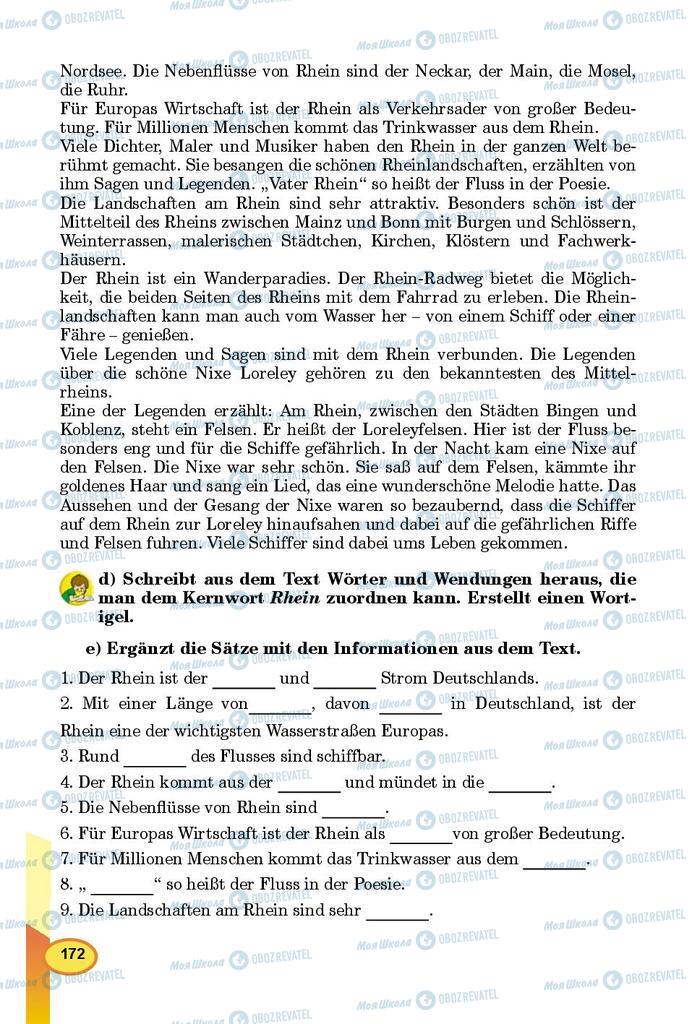 Підручники Німецька мова 8 клас сторінка 172
