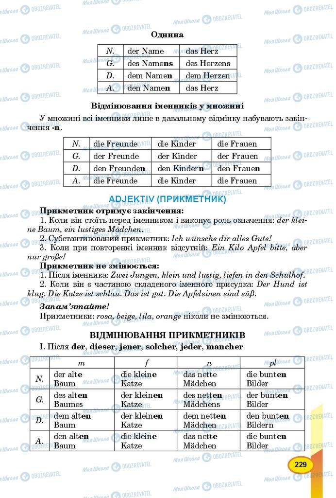 Підручники Німецька мова 8 клас сторінка 229