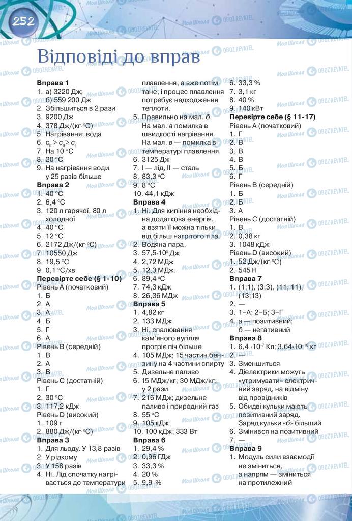 Підручники Фізика 8 клас сторінка 252