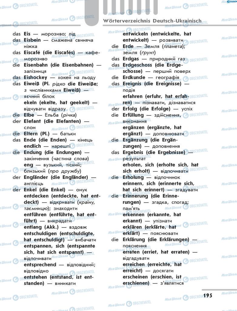 Підручники Німецька мова 8 клас сторінка 195
