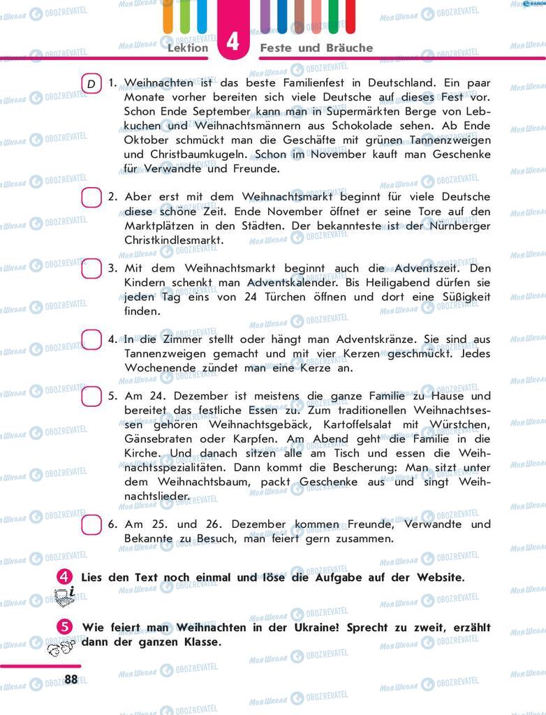 Учебники Немецкий язык 8 класс страница 88