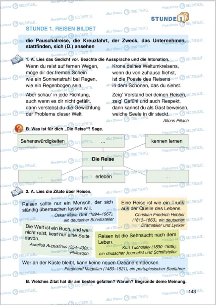 Підручники Німецька мова 8 клас сторінка 143