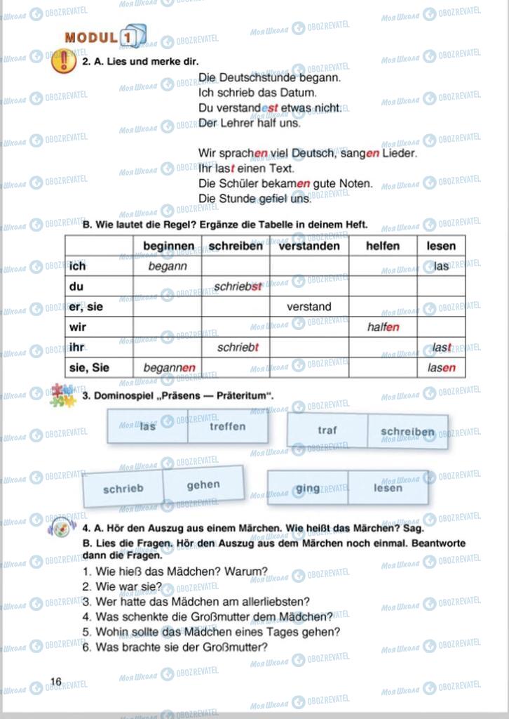 Підручники Німецька мова 8 клас сторінка 16