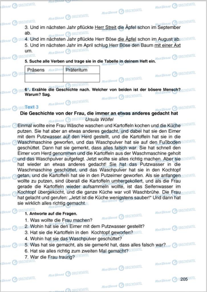 Підручники Німецька мова 8 клас сторінка 205