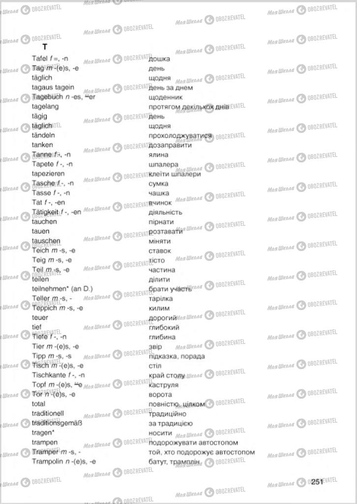 Підручники Німецька мова 8 клас сторінка 251