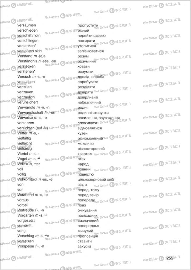 Підручники Німецька мова 8 клас сторінка 255