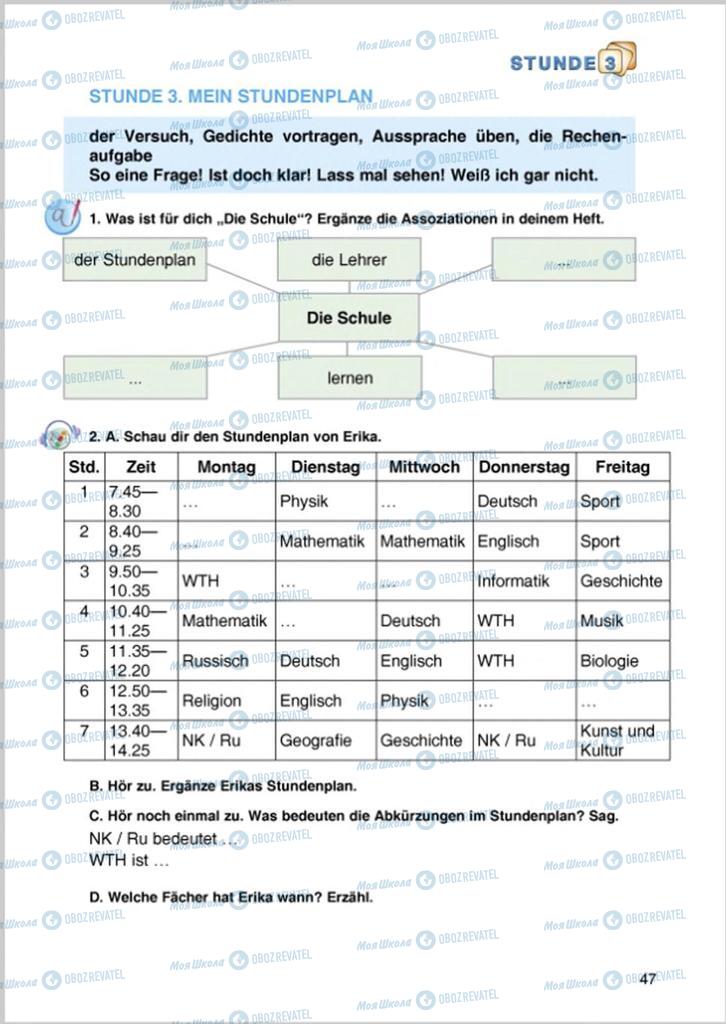 Підручники Німецька мова 8 клас сторінка 47