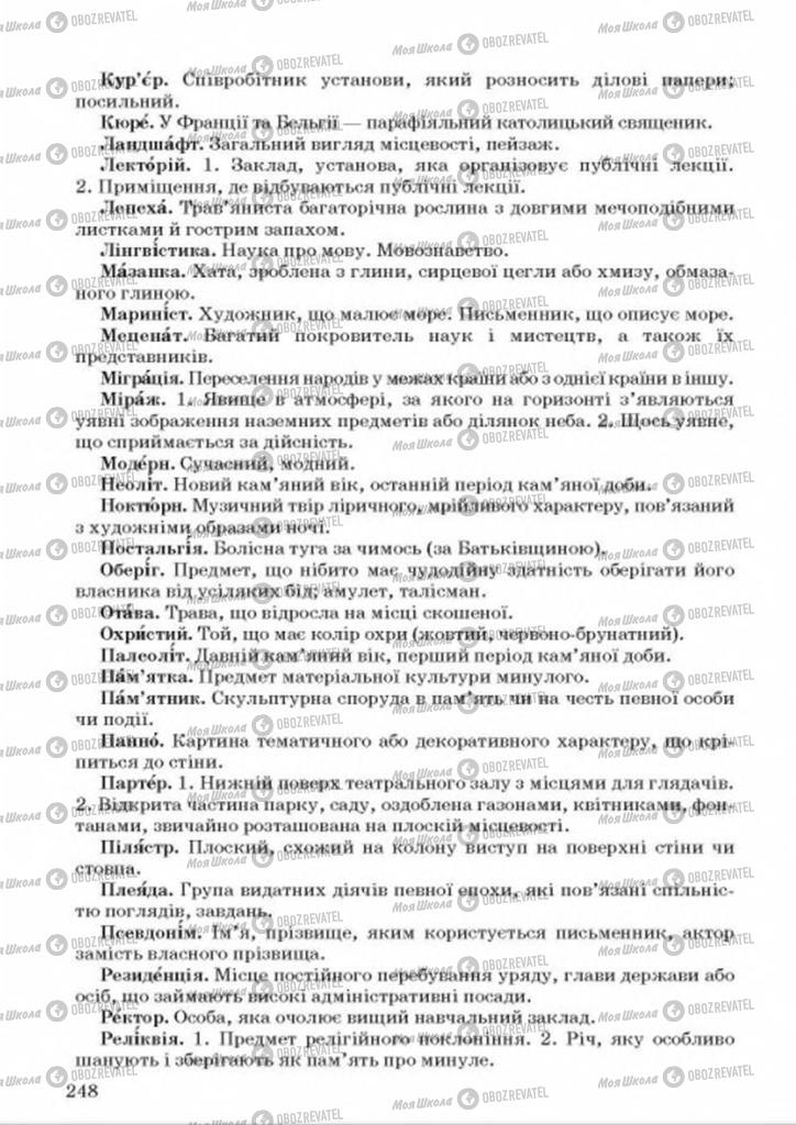 Підручники Українська мова 8 клас сторінка 248