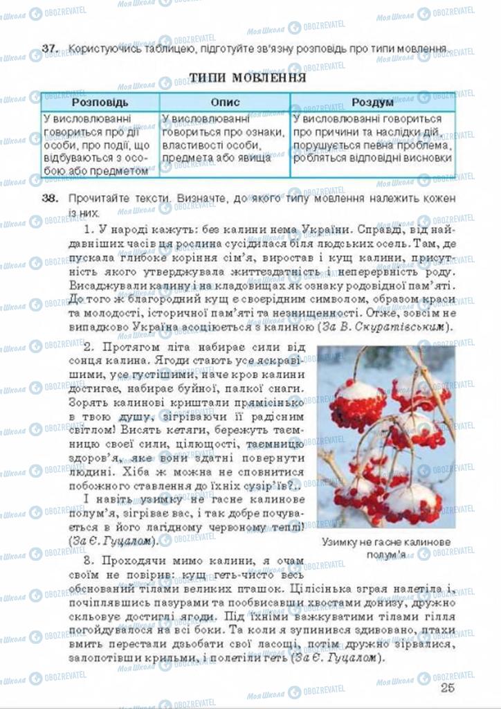 Учебники Укр мова 8 класс страница 25