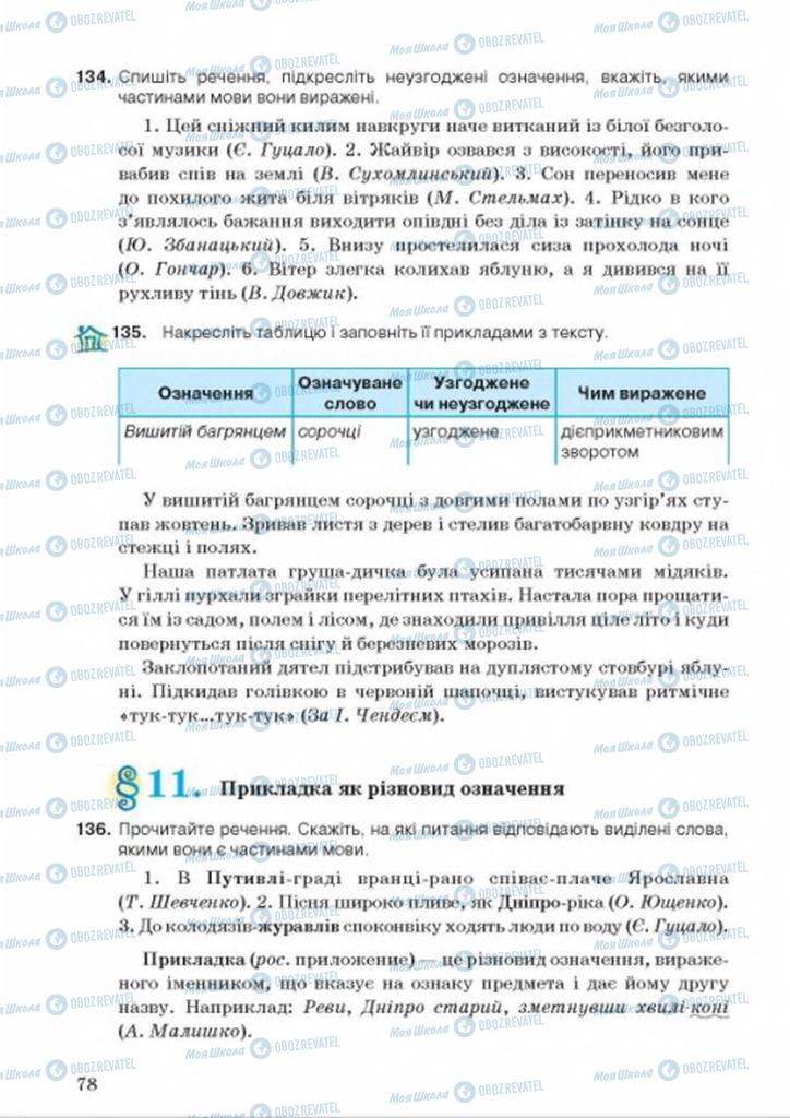 Учебники Укр мова 8 класс страница 78