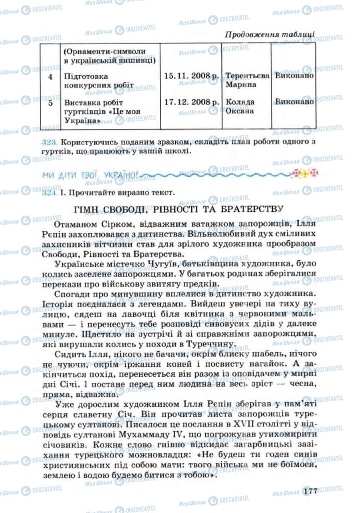 Підручники Українська мова 8 клас сторінка 177