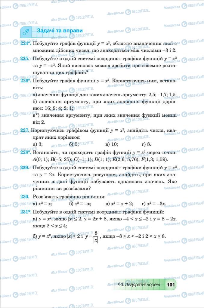 Підручники Алгебра 8 клас сторінка 101