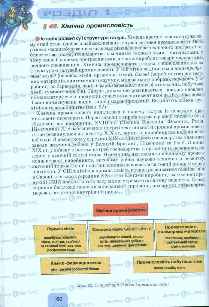 Підручники Географія 10 клас сторінка 160