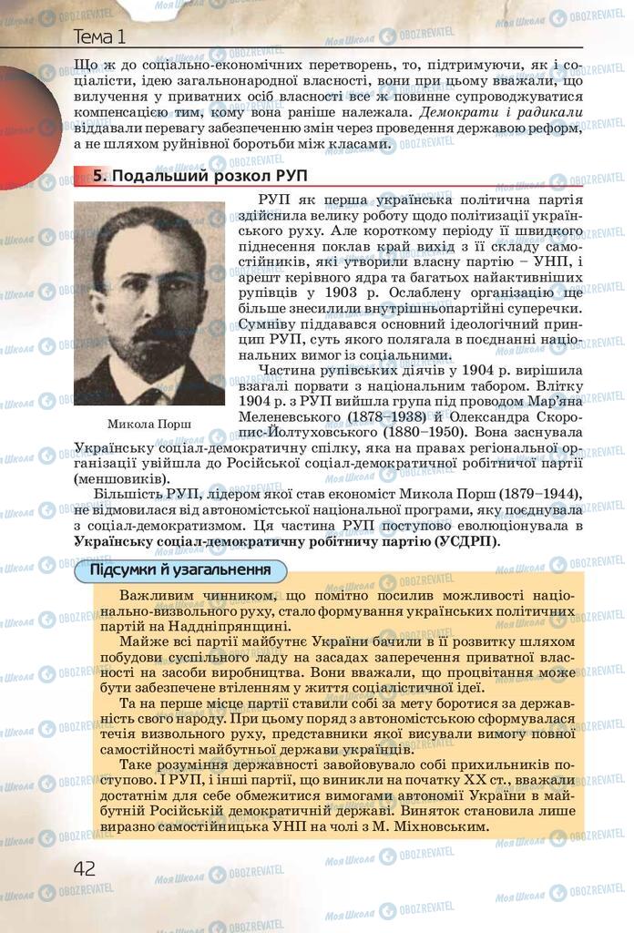 Підручники Історія України 10 клас сторінка 42