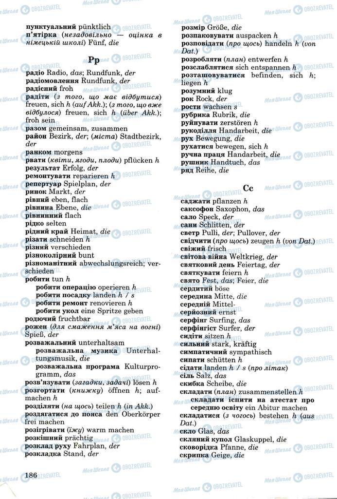 Підручники Німецька мова 8 клас сторінка 185