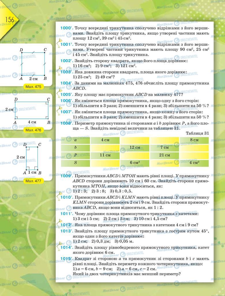 Підручники Геометрія 8 клас сторінка 156