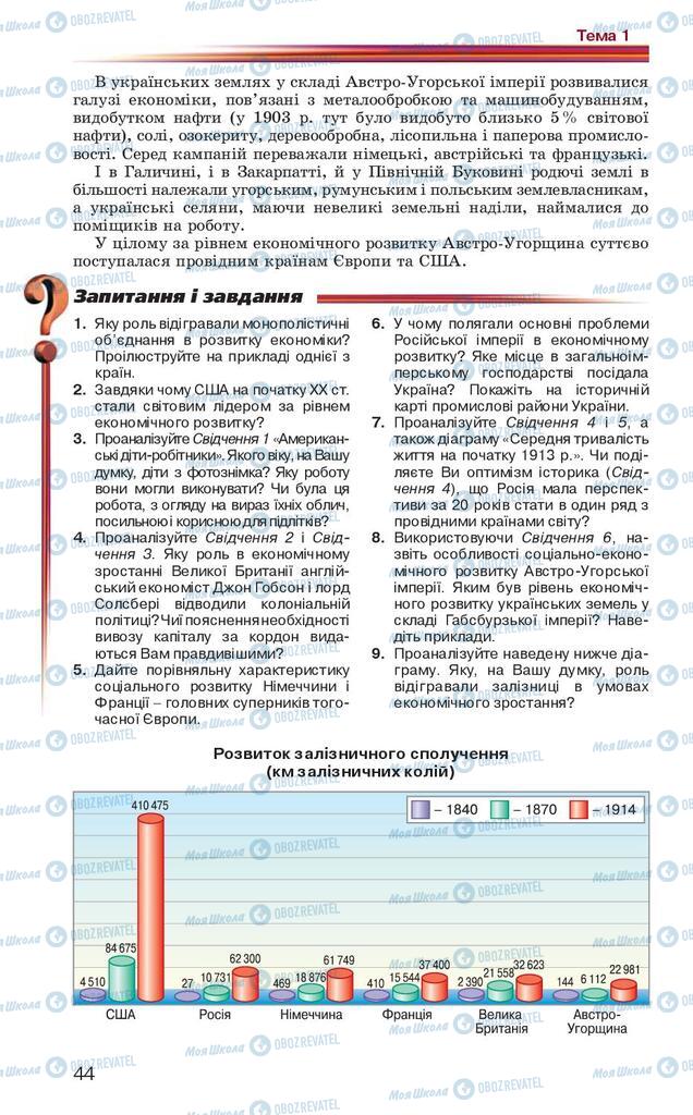 Підручники Всесвітня історія 10 клас сторінка 44