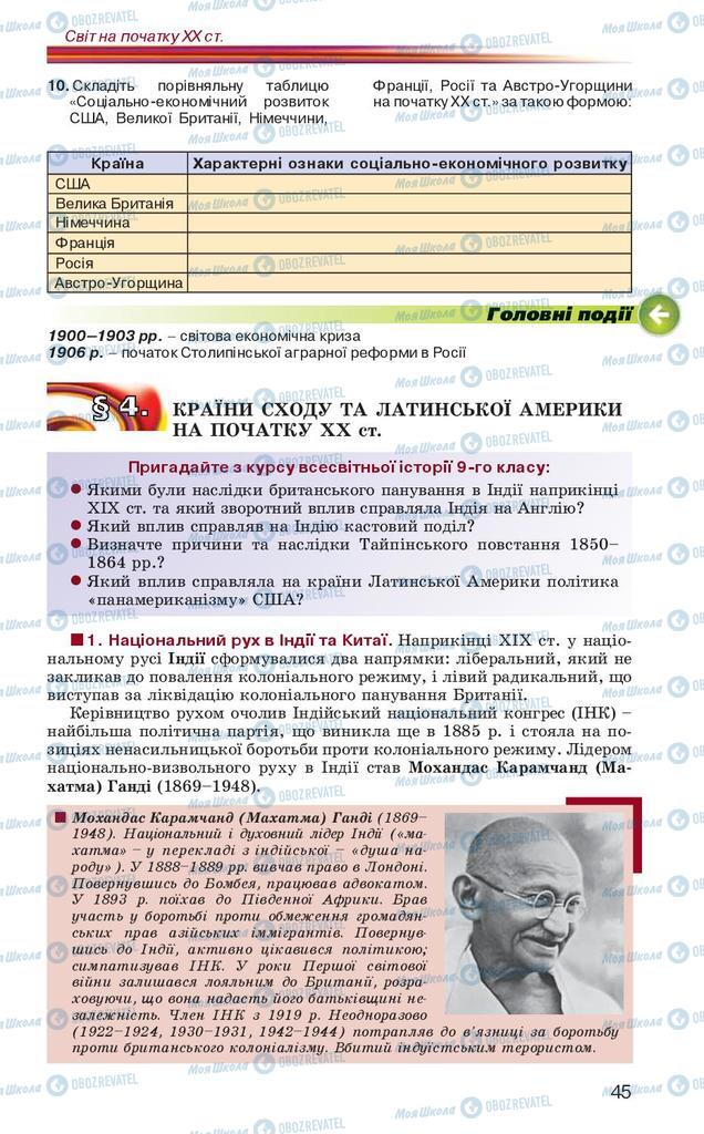 Підручники Всесвітня історія 10 клас сторінка 45