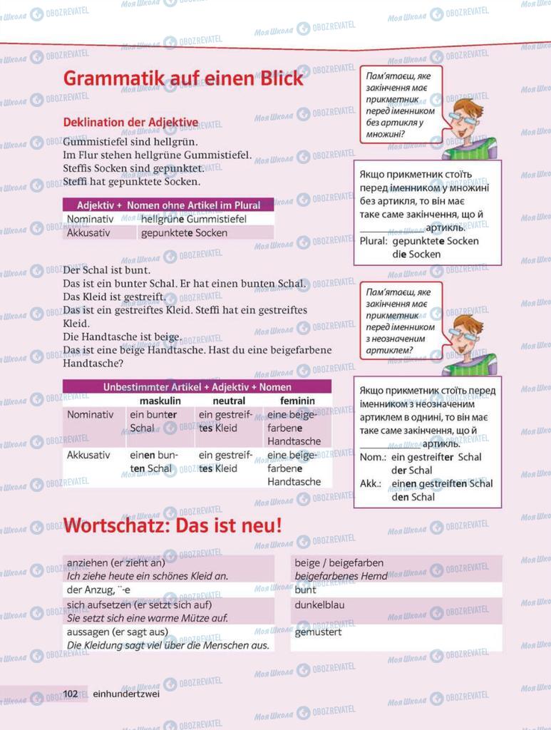 Підручники Німецька мова 8 клас сторінка 102