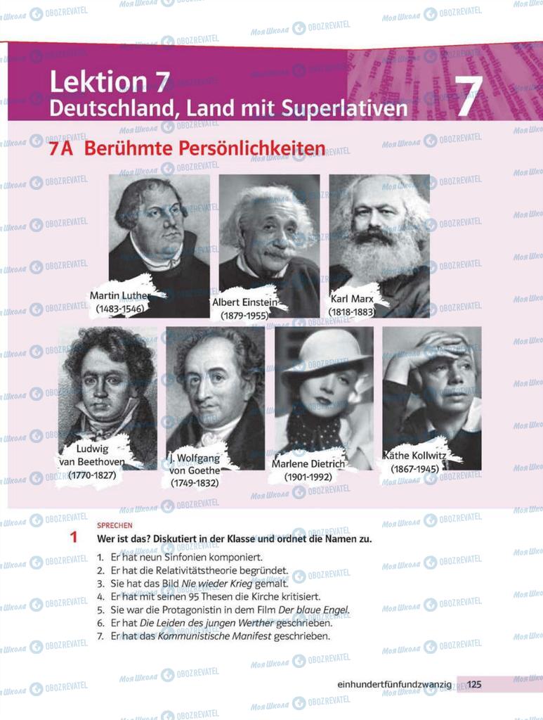 Підручники Німецька мова 8 клас сторінка 125