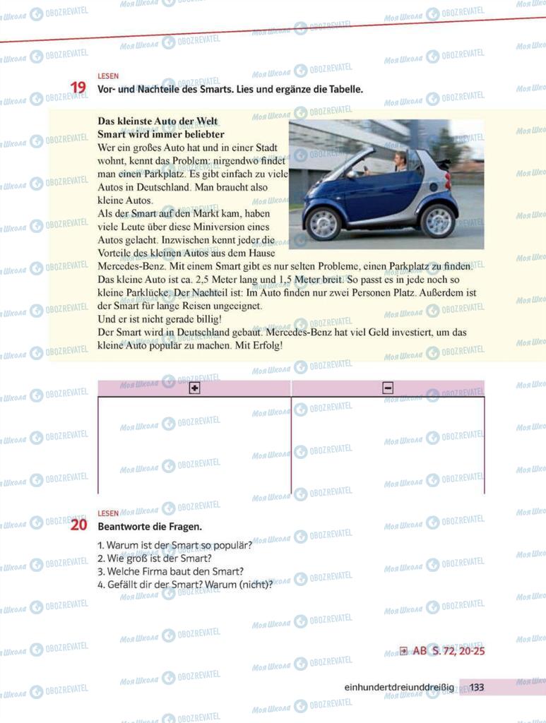 Підручники Німецька мова 8 клас сторінка 133