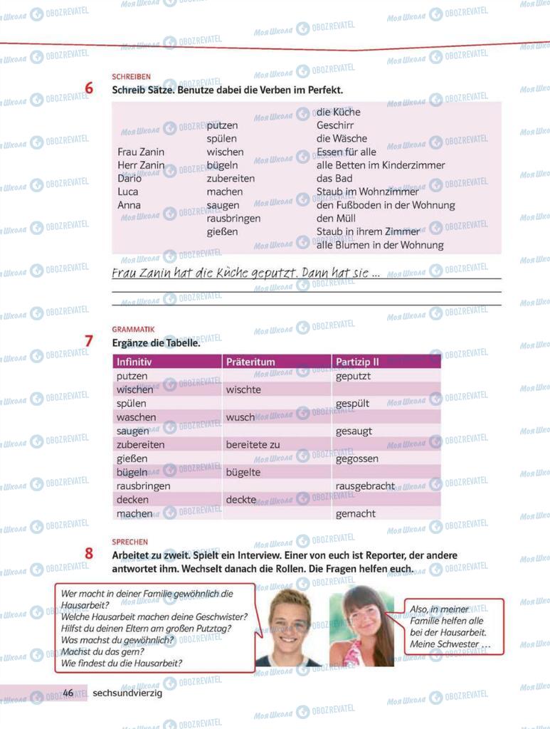 Підручники Німецька мова 8 клас сторінка 46
