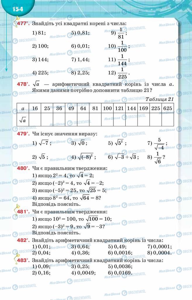 Учебники Алгебра 8 класс страница  154